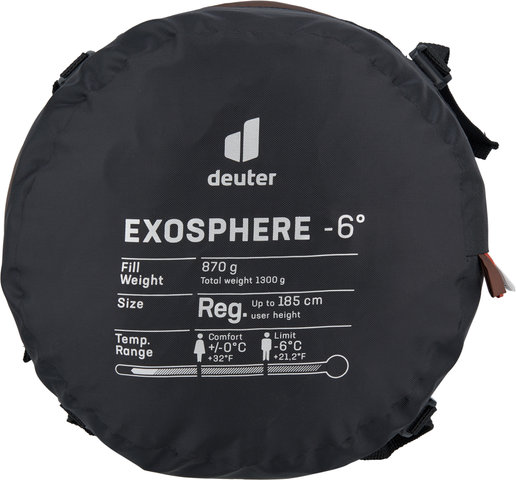 deuter Exosphere -6° Schlafsack Modell 2024 - umbra-paprika/links