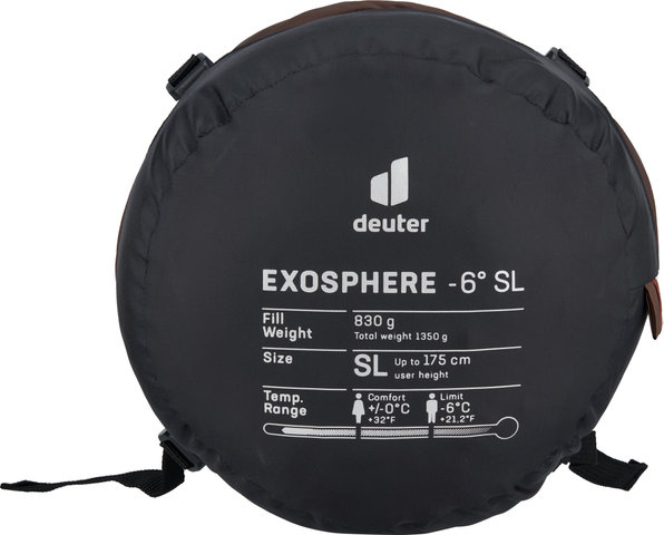 deuter Exosphere -6° SL Sleeping Bag - 2024 Model - umbra-redwood/left