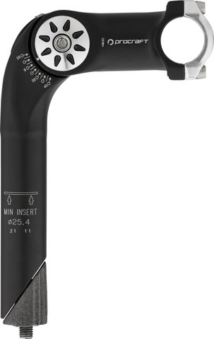 Procraft 4Bolt Adjustable Quill Stem - black-matte/85 mm