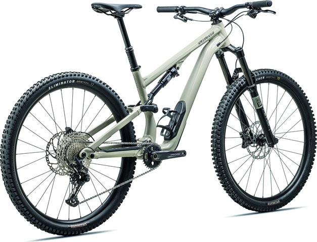 Specialized Vélo de tout-terrain Stumpjumper Alloy 15 - gloss white mountains-dark moss green | 150 mm | 170,0 mm | 29" | 44 mm | L