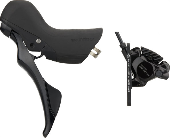 Shimano 105 BR-R7170 + ST-R7120 Disc Brake - black/front