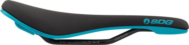 SDG Bel-Air 3.0 Saddle w/ Lux-Alloy Rails - black-turquoise/140 mm