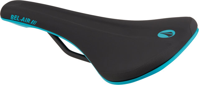 SDG Bel-Air 3.0 Saddle w/ Lux-Alloy Rails - black-turquoise/140 mm