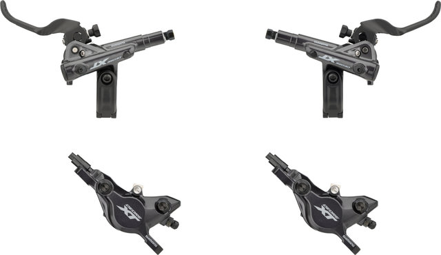 Shimano XT BR-M8100 Disc Brake Set w/ Resin Pads J-Kit - black/Set/left/right (side-specific)