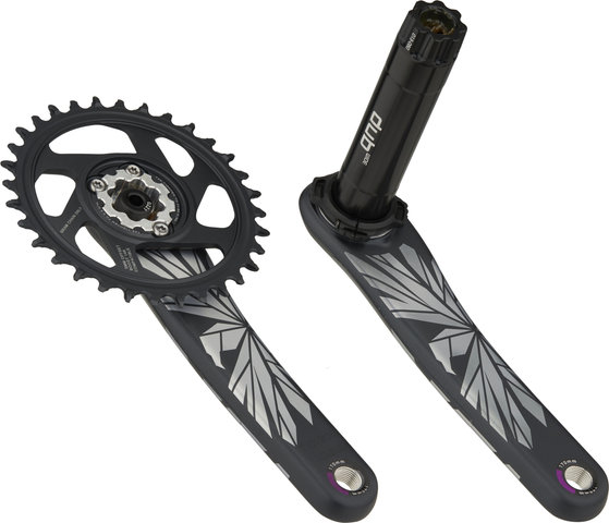 SRAM Juego de bielas X01 Eagle CL55 DUB DM 12 velocidades Carbon - lunar-polar/170,0 mm