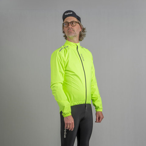 GripGrab RIDE chaqueta impermeable ligera de lluvia - yellow hi-vis | S
