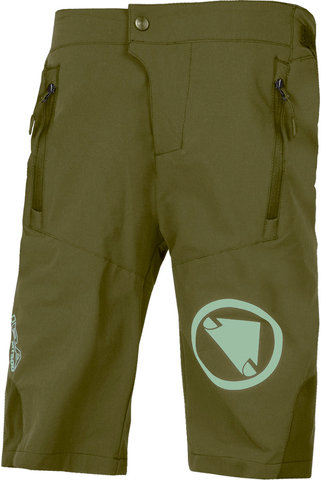 Short De Vélo De Montagne Endura MT500jr Pour Garçons - Doublé, Nylon, Poches Zippées, Avec Coussinet Gel Série 400