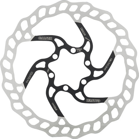 GALFER Fixed Disc Wave 1,8 mm MTB 6-Loch Bremsscheibe - silver-black/160 mm