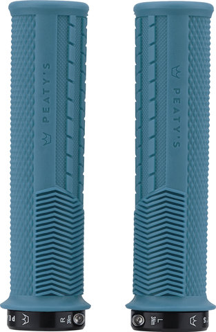 Peaty's Monarch Grips Knurl Lock-On Handlebar Grips - turquoise/thin