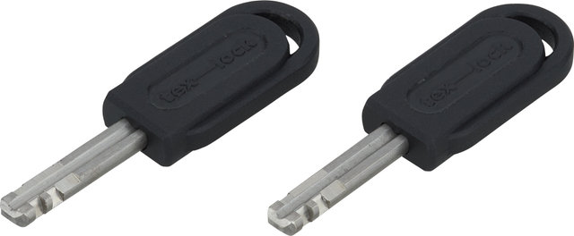 tex-lock Candado de cadena eyelet + U/X-lock Mini-Candado - onyx black/120 cm