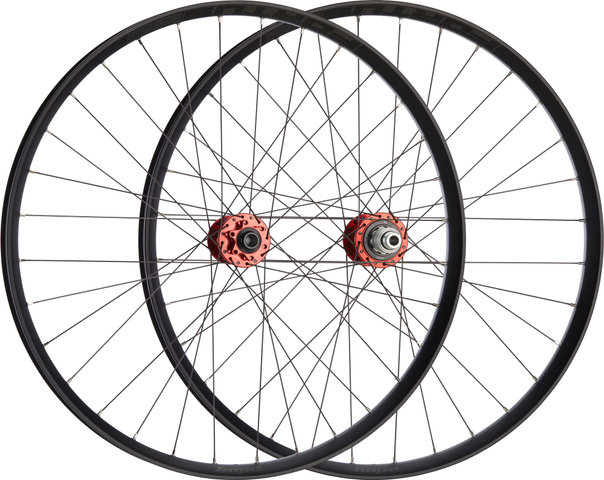 Hope Pro 5 + Fortus 35 Disc 6-bolt 27.5" Boost Wheelset - red/27.5" set (front 15x110/Boost+ rear 12x148 Boost) SRAM XD