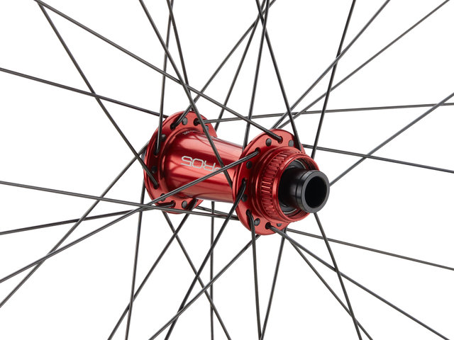 Hope Pro 5 + Fortus 35 Disc Center Lock 27.5" Boost Wheelset - red/27.5" set (front 15x110/Boost+ rear 12x148 Boost) SRAM XD