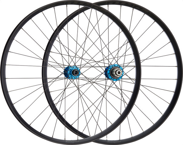 Hope Pro 5 + Fortus 35 Disc Center Lock 27.5" Boost Wheelset - blue/27.5" set (front 15x110 Boost + rear 12x148 Boost) Shimano
