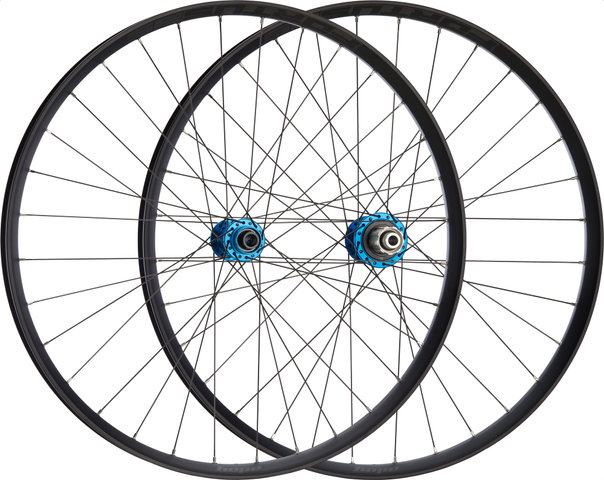 Hope Set de Roues Pro 5 + Fortus 35 Disc Center Lock 27,5" Boost - blue/Set de 27,5" (avant 15x110 Boost + arrière 12x148 Boost) Shimano