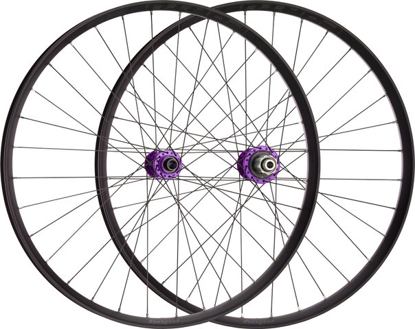 Hope Pro 5 + Fortus 35 Disc Center Lock 27.5" Boost Wheelset - purple/27.5" set (front 15x110 Boost + rear 12x148 Boost) Shimano