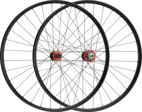 Hope Pro 5 + Fortus 35 Disc Center Lock 29" Boost Laufradsatz - red/29" Satz (VR 15x110 Boost + HR 12x148 Boost) SRAM XD