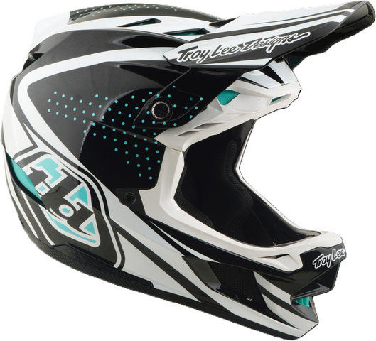 Troy Lee Designs D4 Polyacrylite Fullface Helmet - the line charcoal-white | 55 - 56 cm