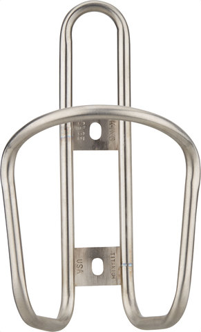 King Cage Flat Top Titanium Bottle Cage - silver/universal