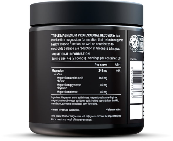 PILLAR Performance Polvo Triple Magnesio Pro Recuperación en Dose - berry/200 g