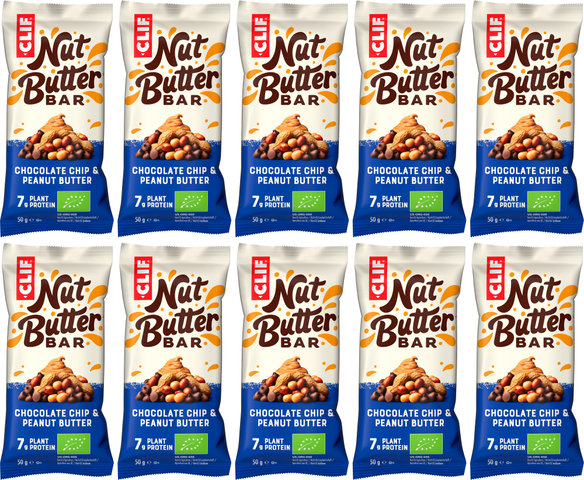 CLIF Bar Barre Nut Butter Bar - 10 pièces - chocolate chip & peanut butter/500 g