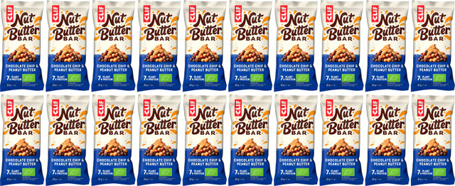CLIF Bar Nut Butter Bar - 20 Pack - chocolate chip & peanut butter/1000 g