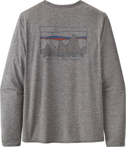 Patagonia Camiseta Capilene Cool Daily Graphic L/S Shirt - 73 skyline-feather grey/M