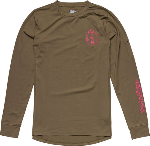 Troy Lee Designs Maillot Ruckus L/S Ride Tee - fangs olive/M