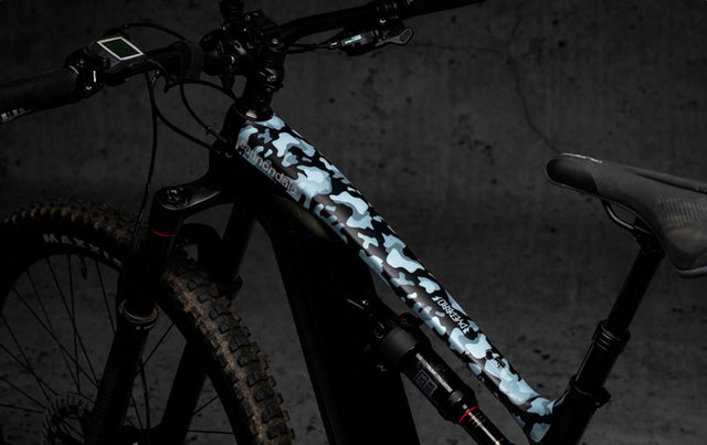 DYEDBRO Set de lámina protectora para cuadros de bicicletas eléctricas - camo white/universal