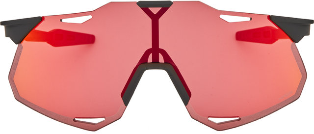 100% Hypercraft XS Hiper Sportbrille - soft tact black/hiper red multilayer mirror