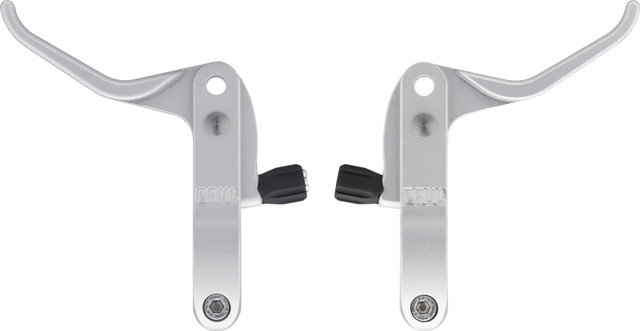 PAUL Cross Lever Inline Brake Lever Set - silver/set (front + rear) / 26.0 mm