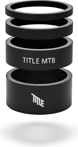 Title MTB Kit d'entretoises de casque en carbone 1 1/8" - carbone