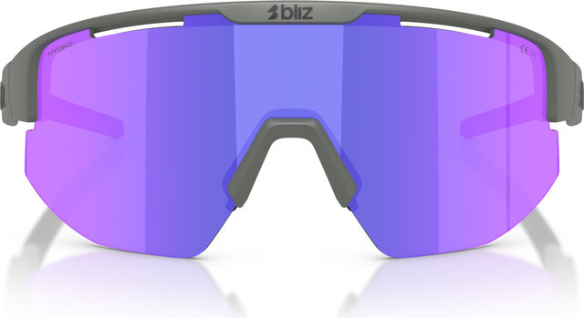 Bliz Matrix Nano Optics Photochromic Sports Glasses - matte grey | smoke w purple multi