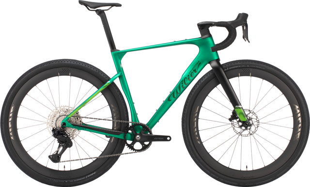 Wilier Rave SLR ID2 GRX Di2 1x12-speed Carbon Graff Aero 48 gravel bike - pixel green matt | 28" | M | 170,0 mm