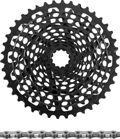 SRAM Kit d'usure cassette X01 XG-1195 + chaîne PC XX1 11-vitesses - black | 118 | 10-42