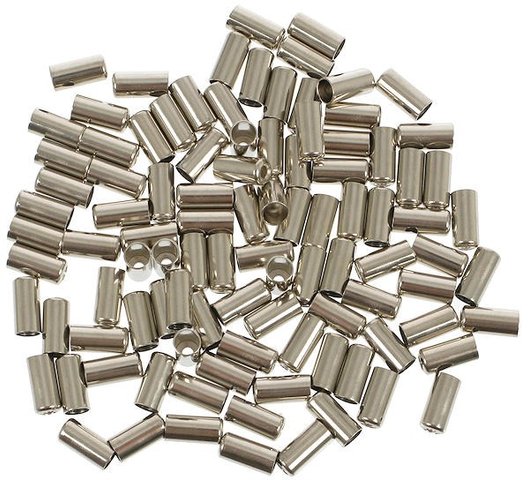 Shimano Tapas de extremos para fundas de frenos - 100 piezas - plata/universal