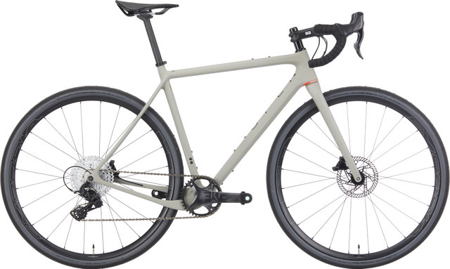 OPEN Vélo de Gravel en Carbone NEW U.P. Ekar 28" - grey matte-red/28"/M