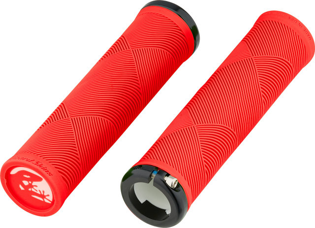 Lizard Skins Puños Strata Lock-On - candy red/135 mm