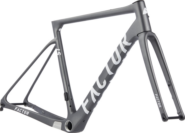Factor Kit de Cadre en Carbone LS Disc Gravel - gunmetal/M/Axe Traversant 12 mm