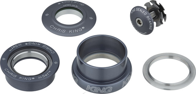 Chris King Juego de dirección InSet i5 ZS49/28,6 - EC49/40 GripLock - matte slate/1 1/8" - 1,5" tapered/ZS49/28,6 - EC49/40