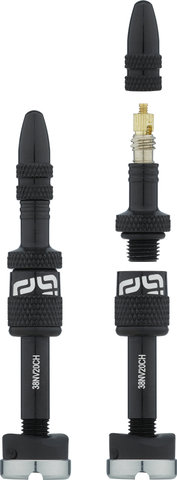 e*thirteen Valve Tubeless Quick Fill - 2 pièces - black/SV 23-31 mm