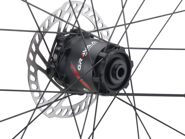 Gravaa x DT Swiss Juego de Ruedas GRC500 28" - black mate/142 mm/100 mm/SRAM XDR/28"/Non Boost/Non Boost