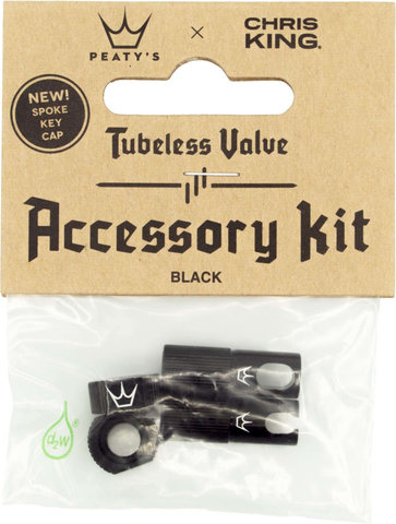 Peaty's Holeshot Fast Flow Tubeless-Ventil Ersatzteil Set - black