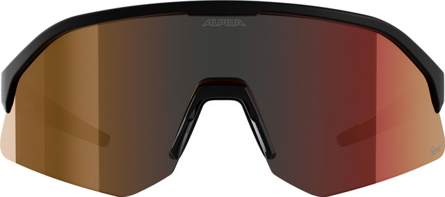 Alpina Sonic HR M Q-Lite Sports Glasses - black matte | mirror red