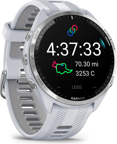 Garmin Forerunner 965 GPS Running & Triathlon Smartwatch - stone white-titanium-stone white-light grey