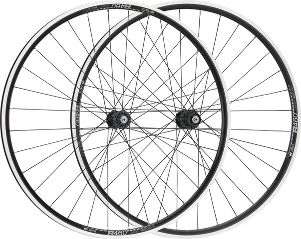 bc basic Race Shimano 105 DT Swiss R 460 28" Wheelset - black | 28" set (front 9x100 + rear 10x130) Shimano