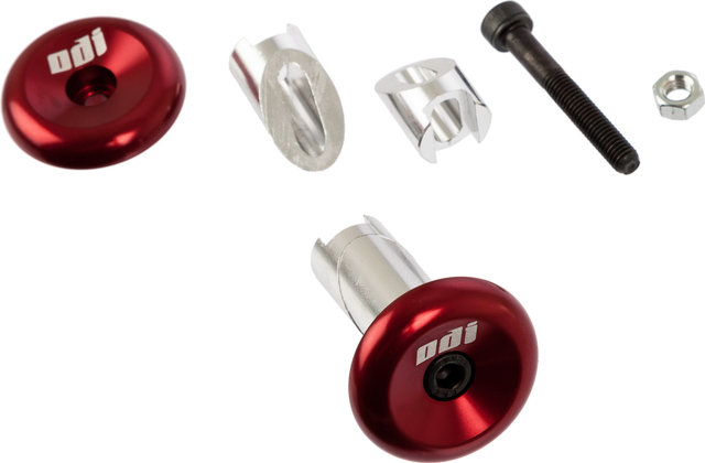 ODI Aluminium Handlebar End Caps - red