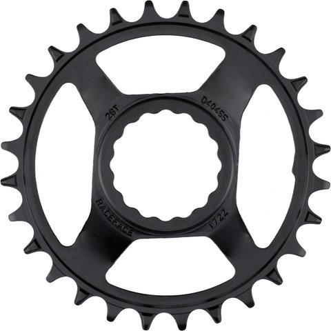 Race Face Narrow Wide Steel Kettenblatt Cinch Direct Mount, 10-/11-/12-fach - black/28 Z