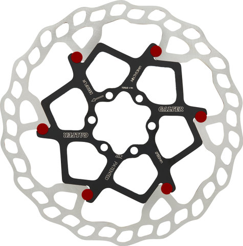 GALFER Floating Disc Wave 1.8 mm MTB 6-bolt Brake Rotor - silver-black-red/180 mm