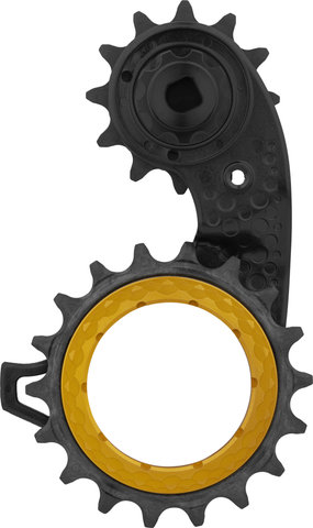 absoluteBLACK Sistema de engranajes HOLLOWcage Carbon Ceramic Oversized SRAMeTap AXS - gold/12 dientes (rueda guía), 18 dientes (rueda tensora)