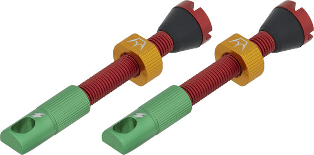 Peaty's 50to01 Edition MK2 Tubeless Ventil 2er-Set - rasta/SV